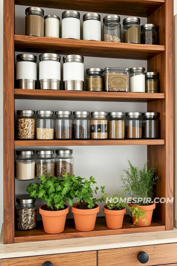 Rustic Meets Glass in Kitchen Storage