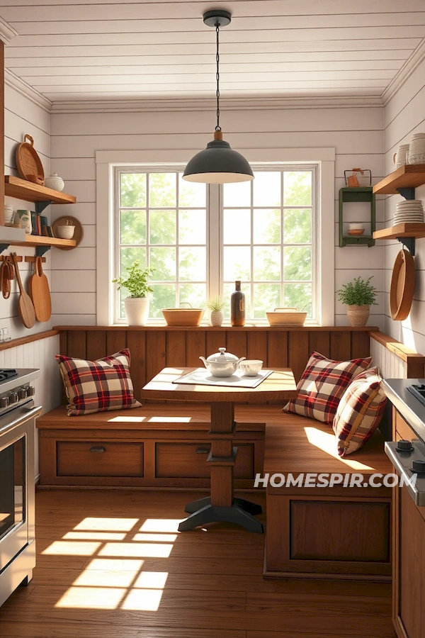 Rustic Shiplap Breakfast Nook Design