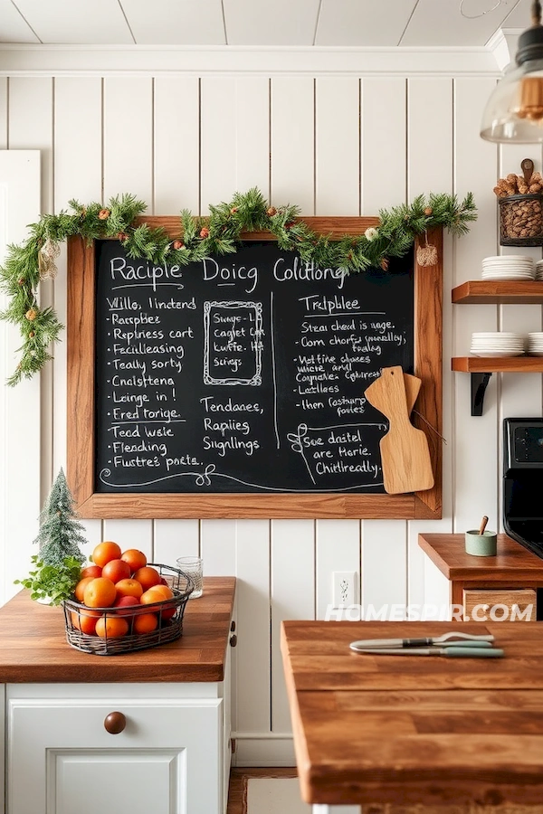 Rustic Wood Framed Chalkboard Space