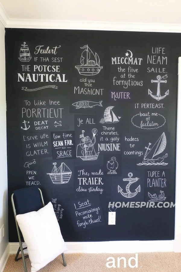 Sea-Themed Interactive Chalkboard Accent