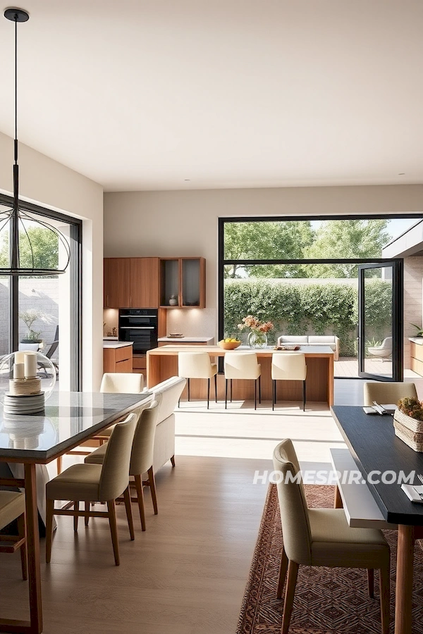 Seamless Kitchen to Dining Flow with Panoramic Views