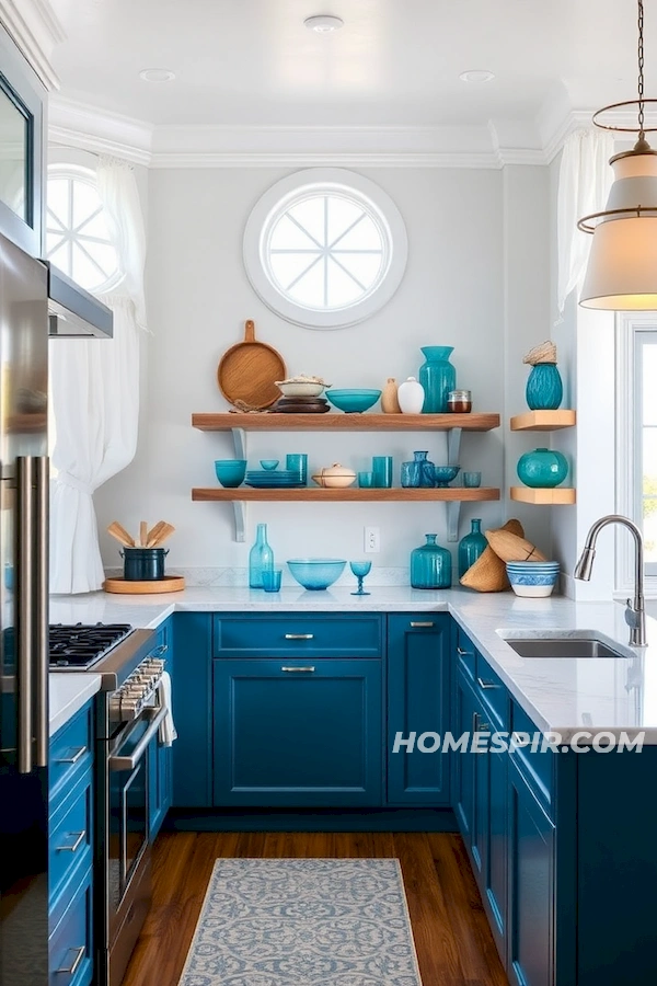 Seamless Nautical Blend in Beach Kitchen