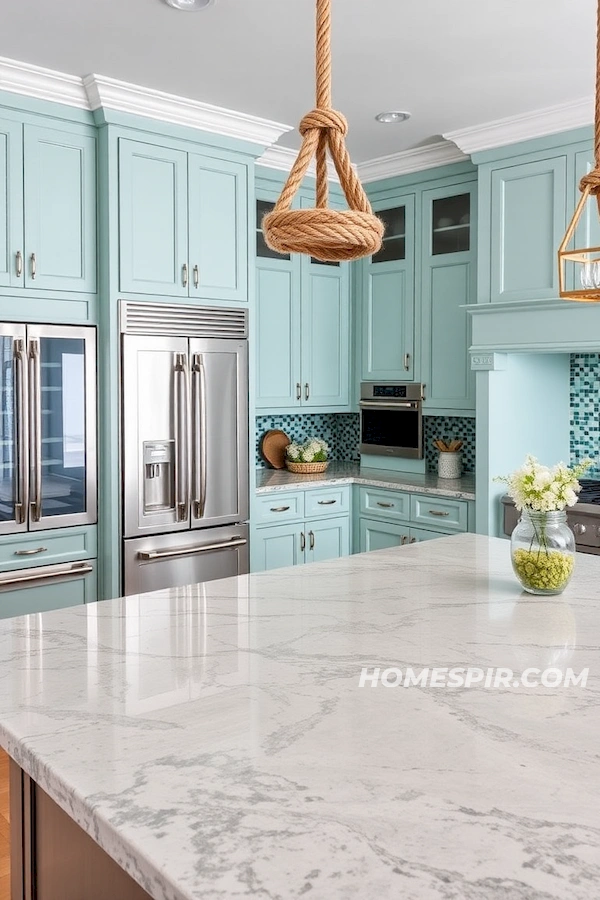 Seaside Colors Luxury Kitchen Aesthetic