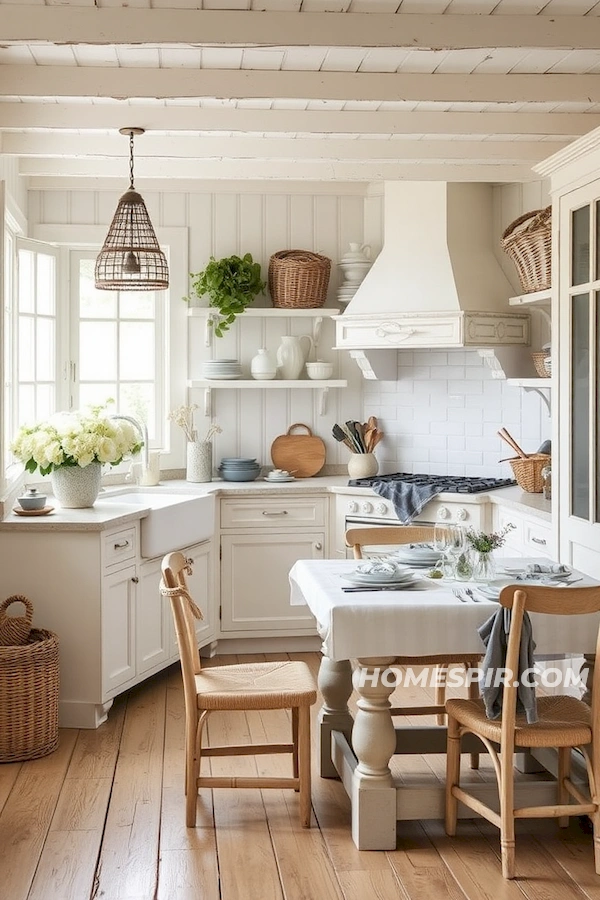 Seaside Tranquility in French Country Kitchen