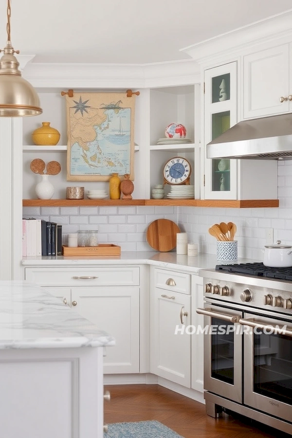 Seaside Trinket Niche Shelves in Kitchen