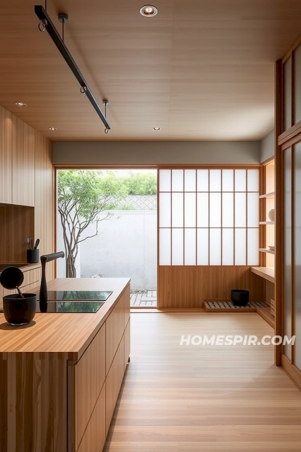 Serene Japanese Kitchen Minimalist Design