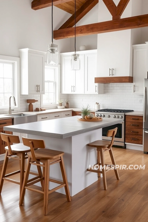 Serene Minimalist Rustic Kitchen Design