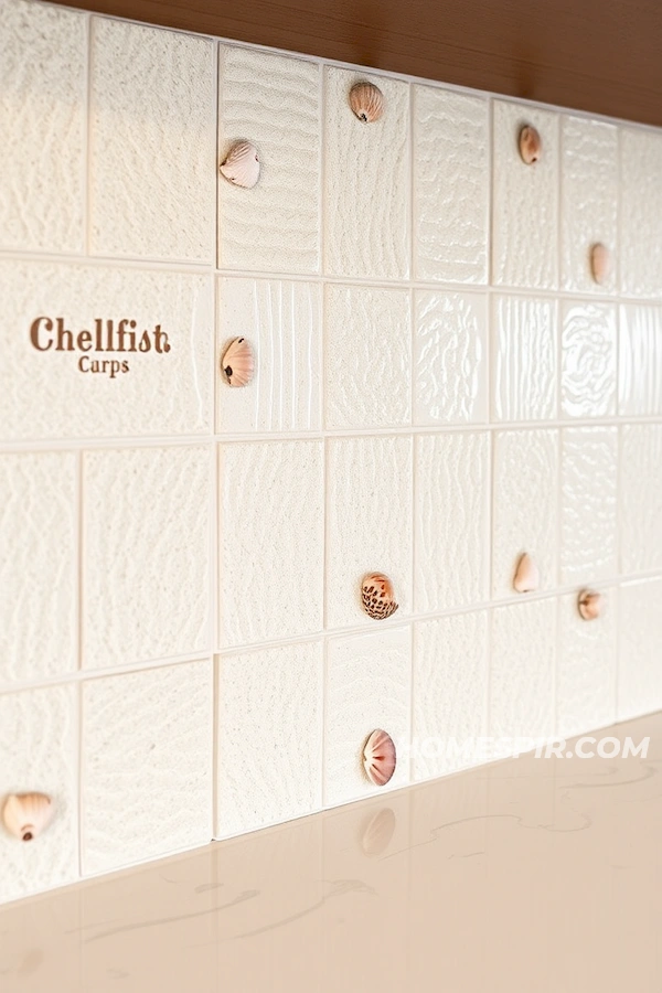 Shell Accented Beach-Inspired Tile Design