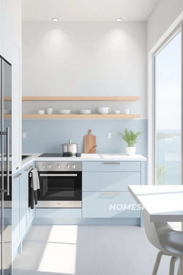 Simple Beach Kitchen with Clean Lines