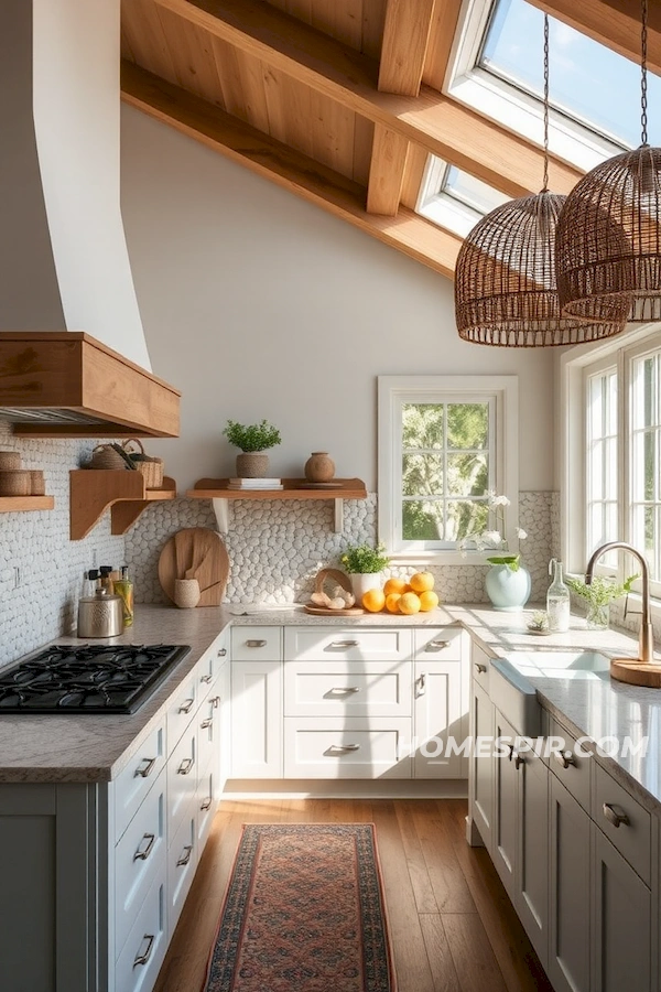 Skylights in Coastal Kitchen Design