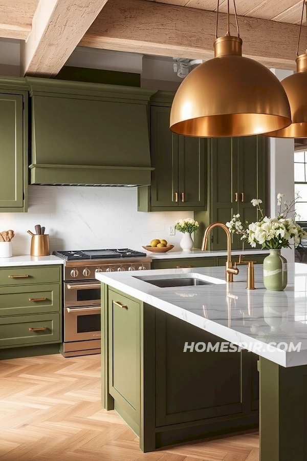 Sleek Island Design in French-Inspired Loft Kitchen