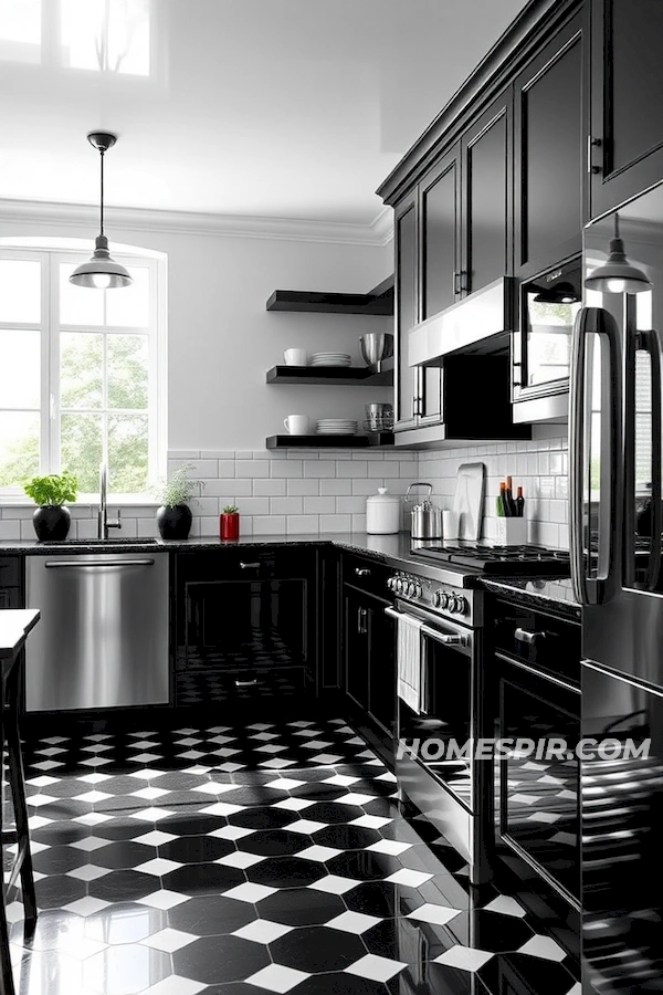 Sleek Modern French Kitchen with Monochrome Style