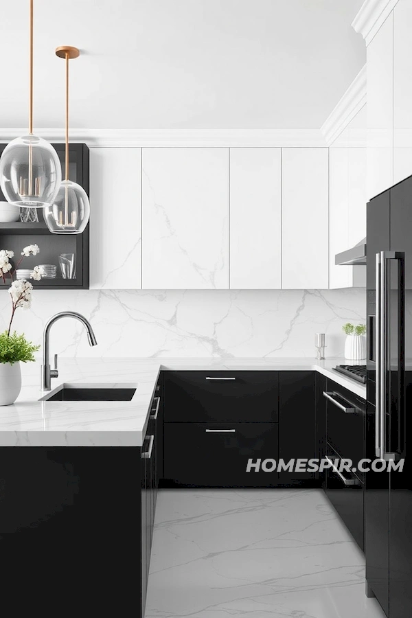 Sleek Monochrome Kitchen Design