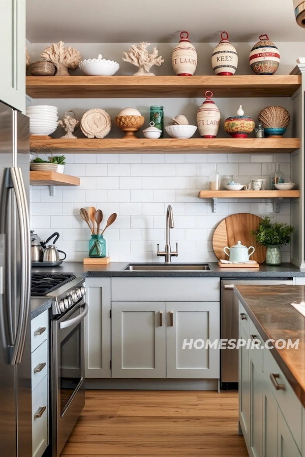 Sleek Surf House Kitchen with Coastal Flair