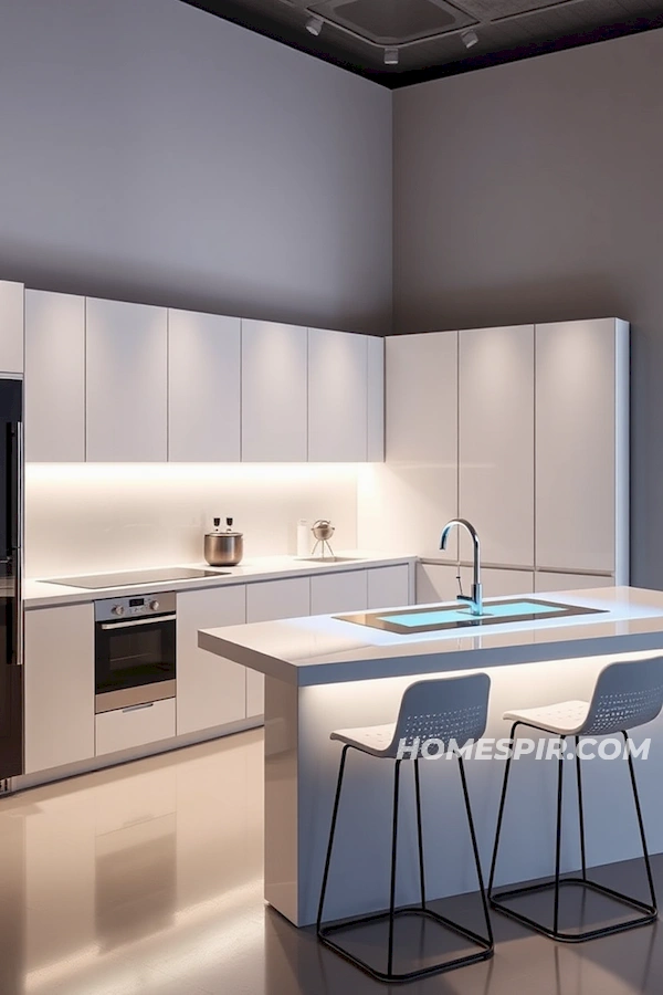 Smart Appliance Minimalist Kitchen