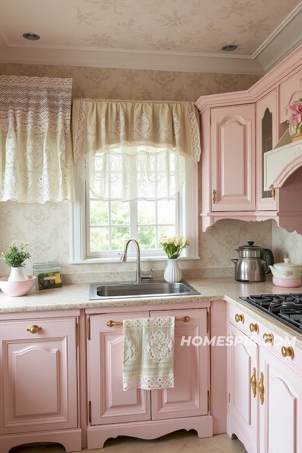 Soft and Ornate Shabby Chic Kitchen