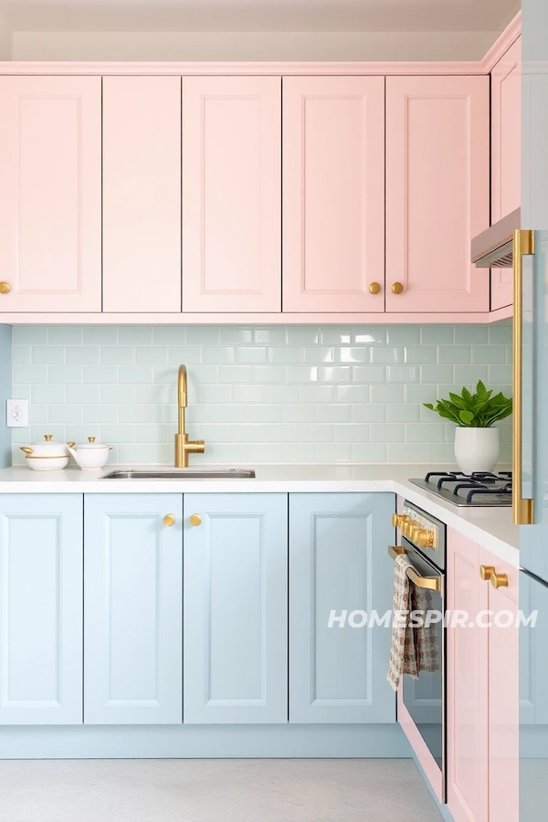 Soft Color Palette for Studio Kitchen