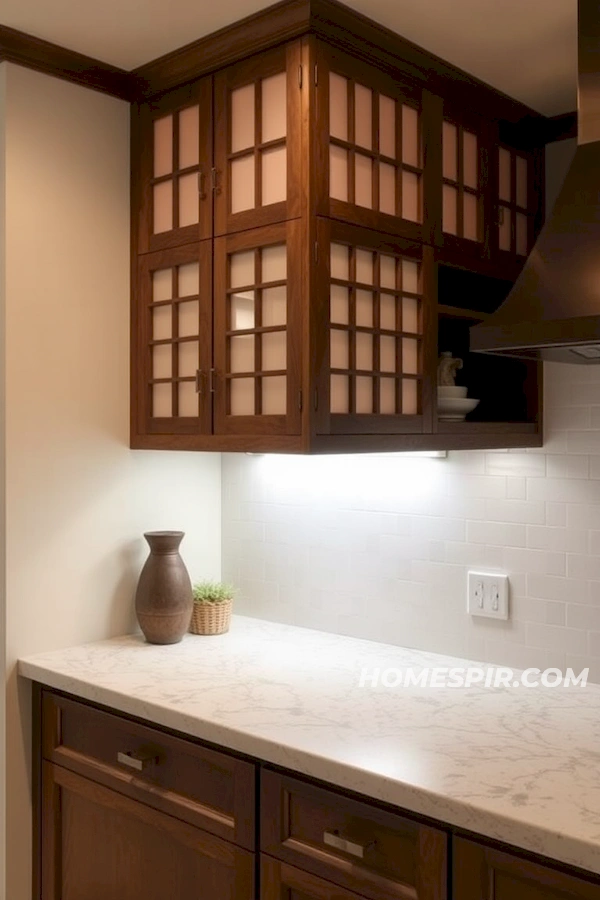 Soft Glow Cabinets with Shoji Design