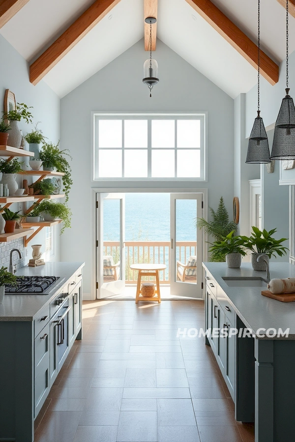 Soft Sea Blue Kitchen Theme