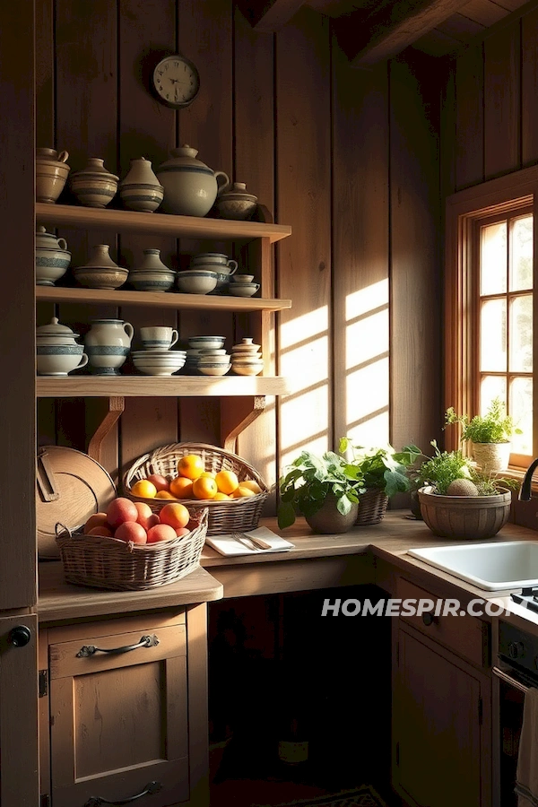 Soft Sunlight Enhances Country Kitchen Nook