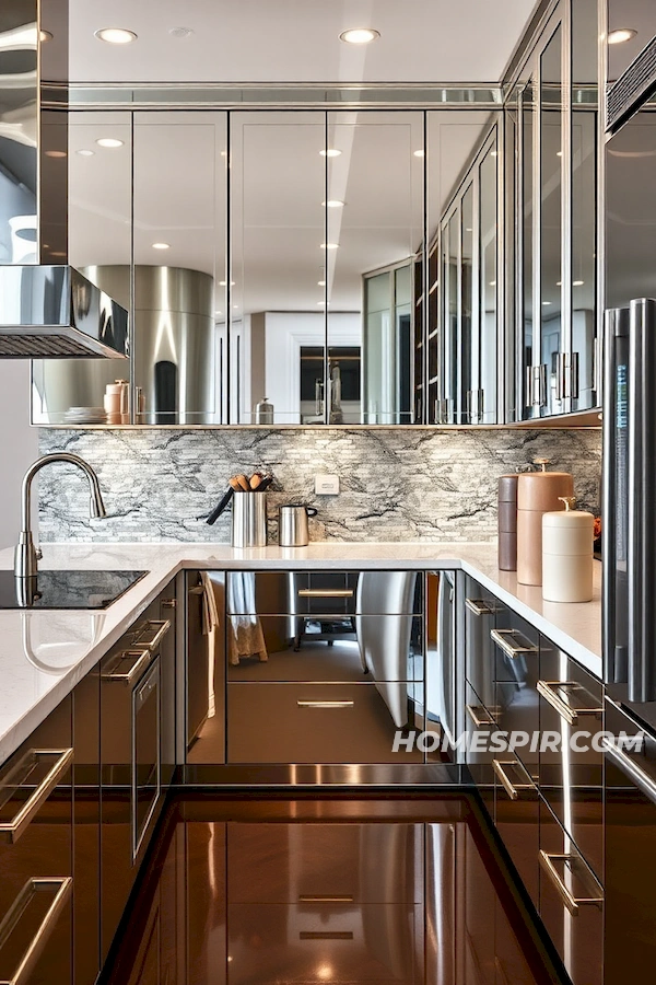 Sophisticated Reflective Kitchen Design