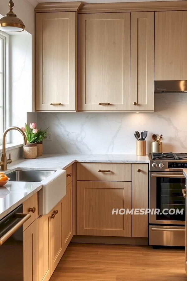 Stainless Steel and Ash Wood Kitchen Design