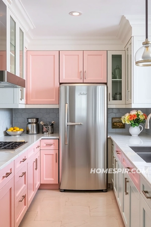 Stainless Steel and Marble Kitchen Fusion