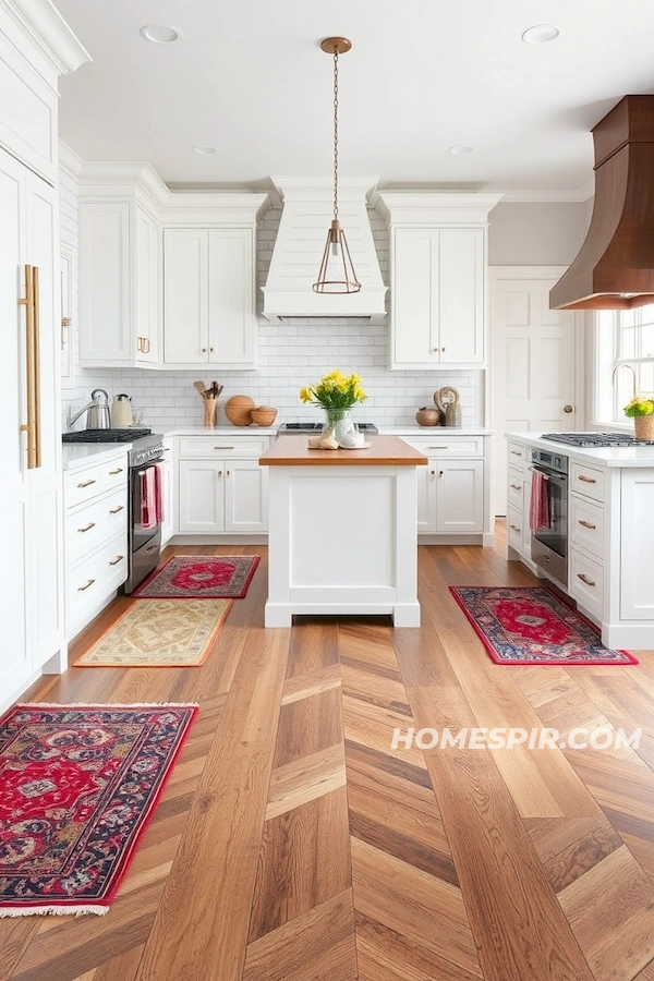 Striking Floor Design with Reclaimed Wood