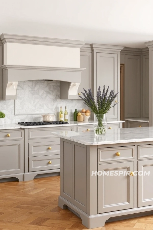 Stylish French Kitchen with Dove Grey Cabinets