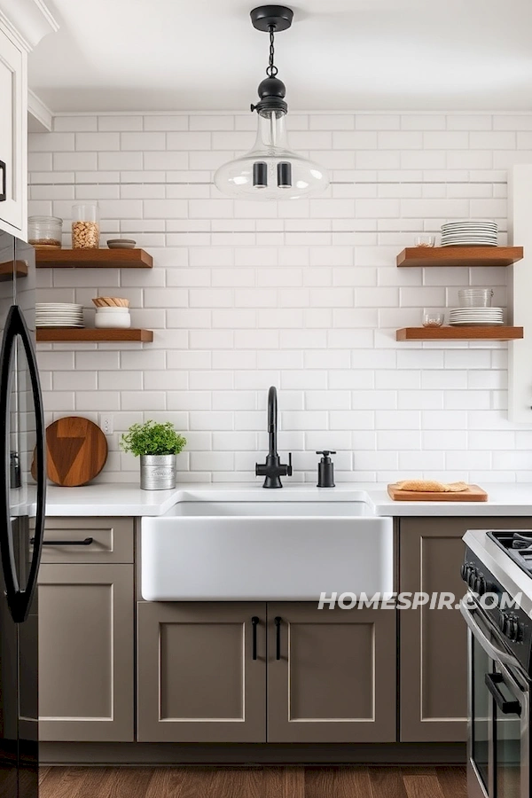 Subway Tiles and Wooden Butcher Block Fusion