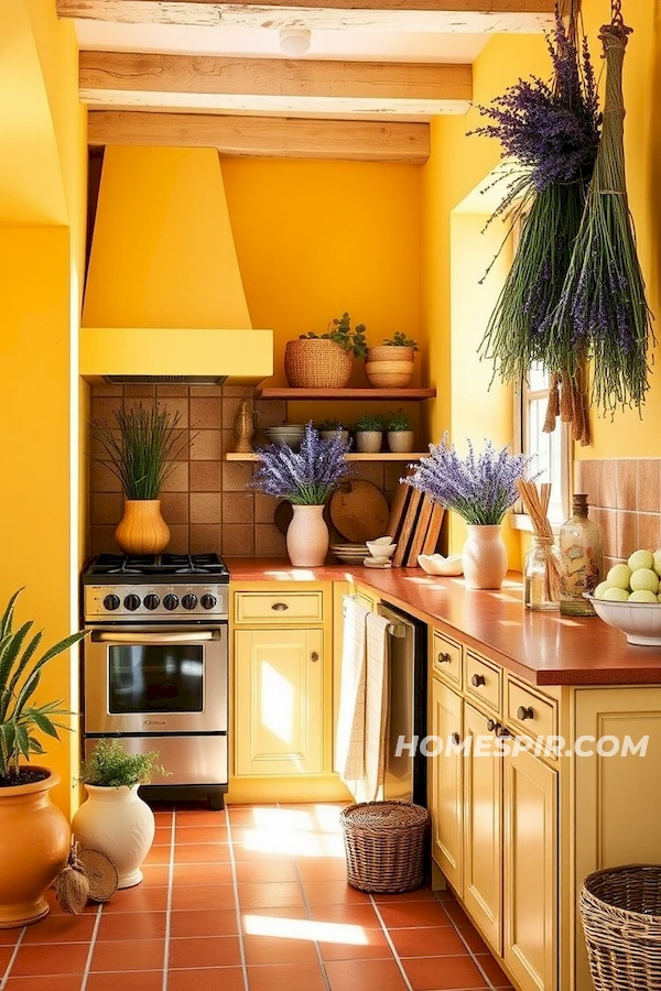 Sunlit Provencal Kitchen with French Flair