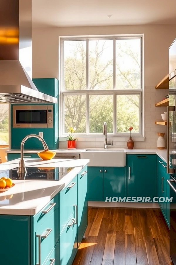 Sunlit Retro Mid-Century Kitchen Colors