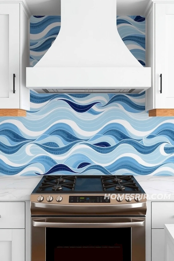 Surf House Interiors with Wave Patterns