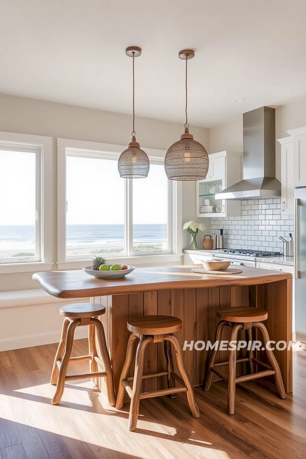 Surfboard Inspired Breakfast Countertop