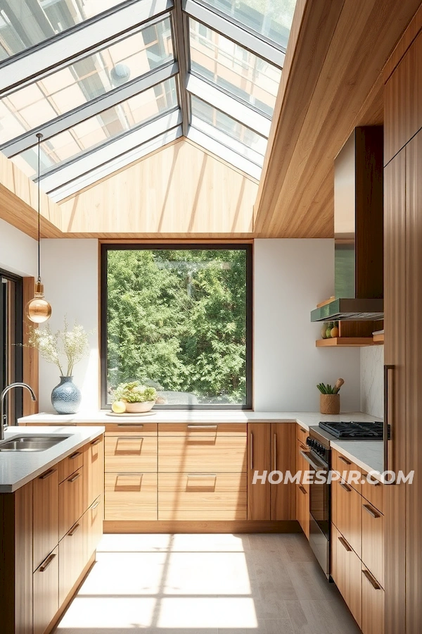 Sustainable Kitchen Design with Skylight