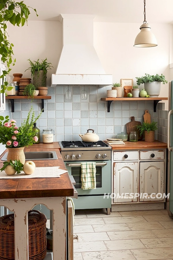 Sustainable Shabby Chic Touches in Eco-conscious Kitchen