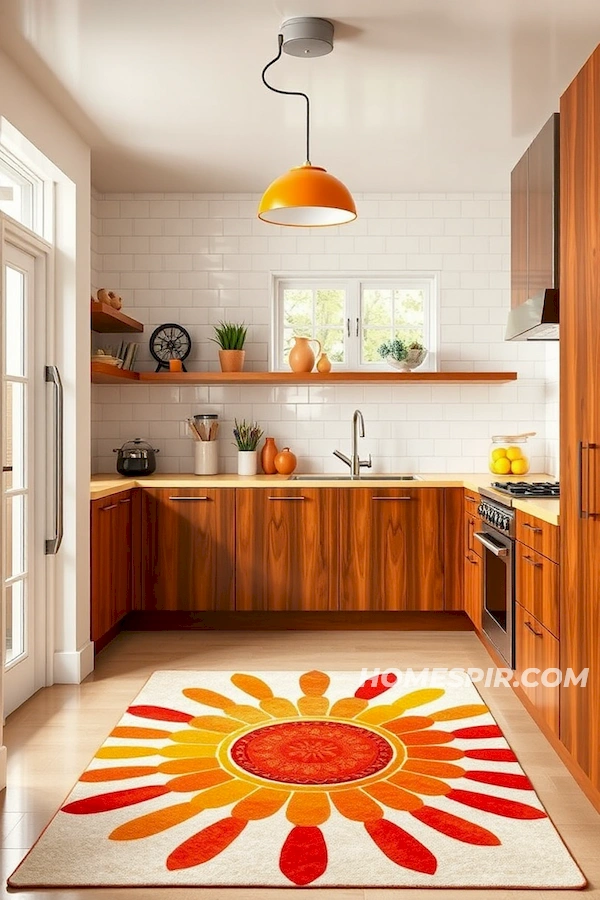 Teak Furniture Shines in Sunlit Kitchen