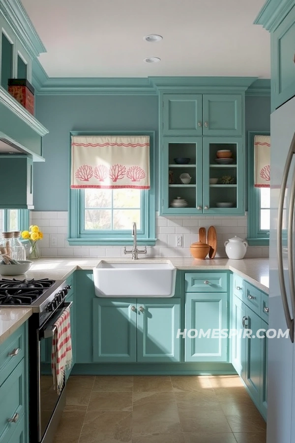 Teal Palette Coastal Kitchen