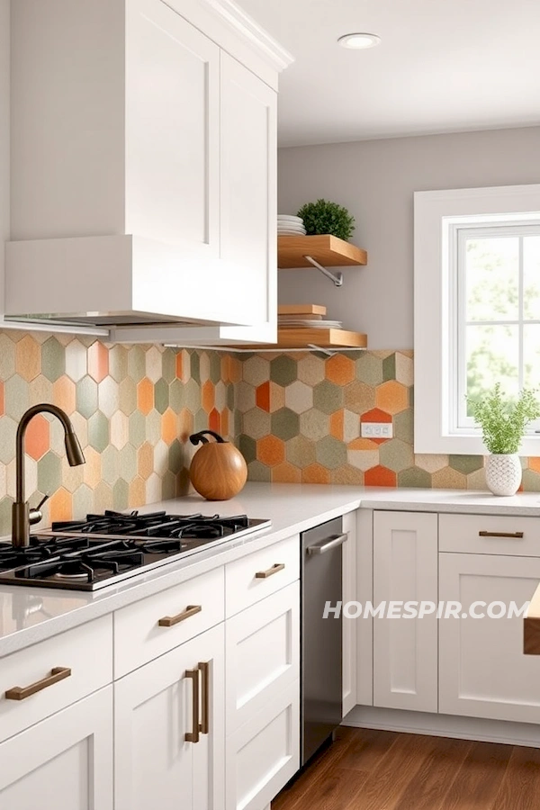 Terracotta and Olive Green Backsplash