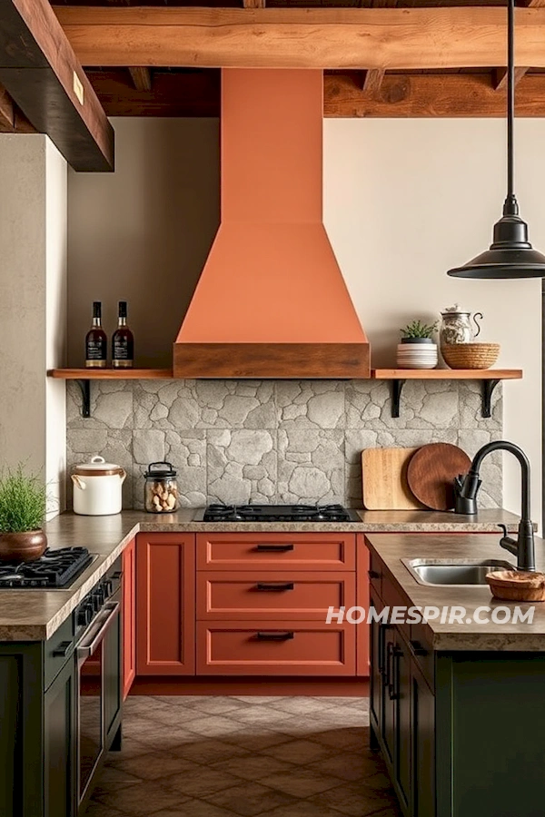 Terracotta Tones with Metal Accents