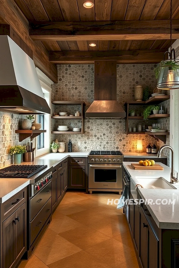 Texture-Rich Eclectic Kitchen Design