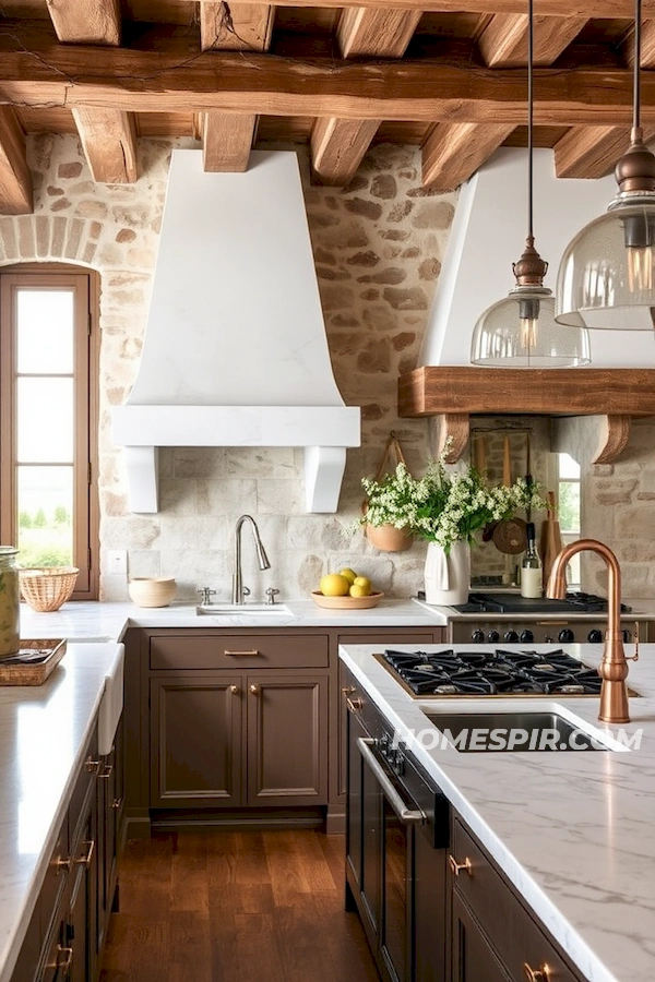 Timeless French Kitchen with Rustic Elegance