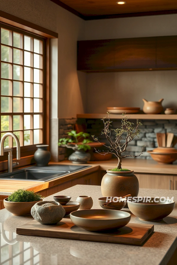 Tranquil Ambiance in Japanese-Style Kitchen