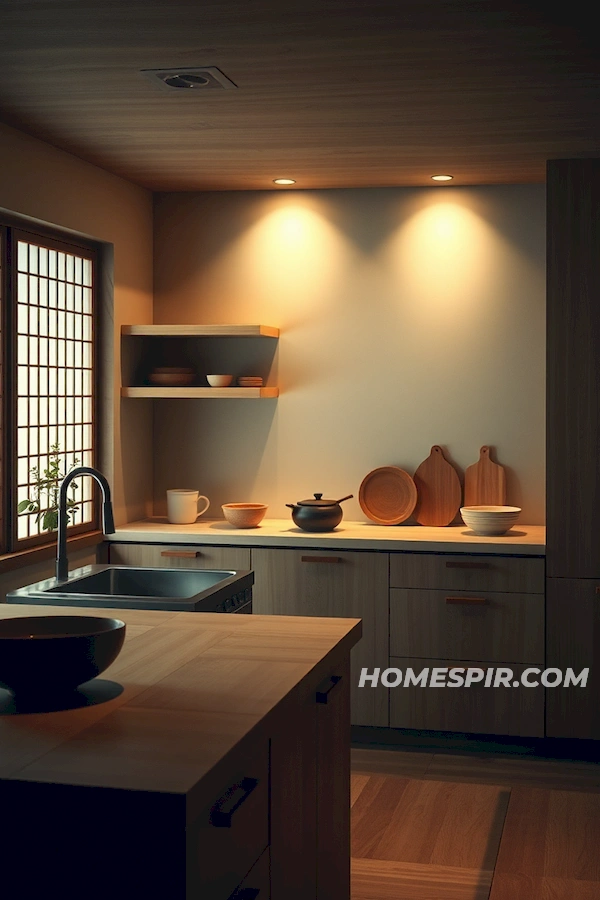 Tranquil Japanese Kitchen Minimalist Design