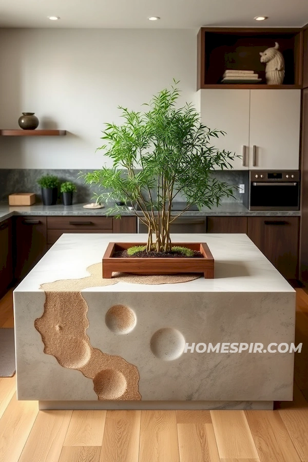 Tranquil Zen Inspired Kitchen Island