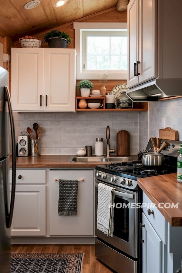 Unique Finishes in Tiny Kitchen Design