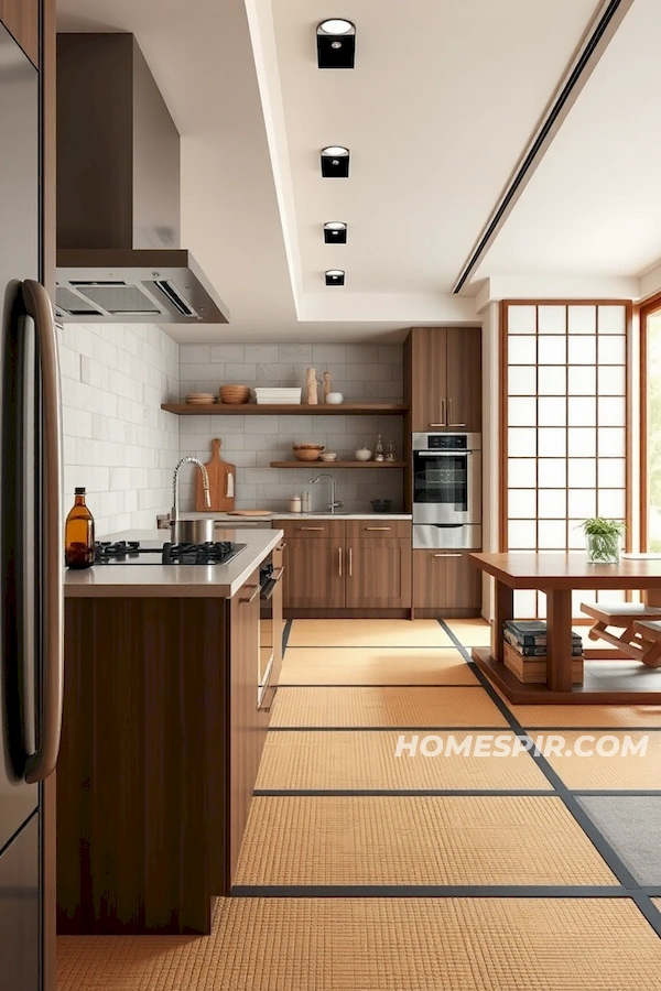 Unique Texture in Japanese Kitchen Design