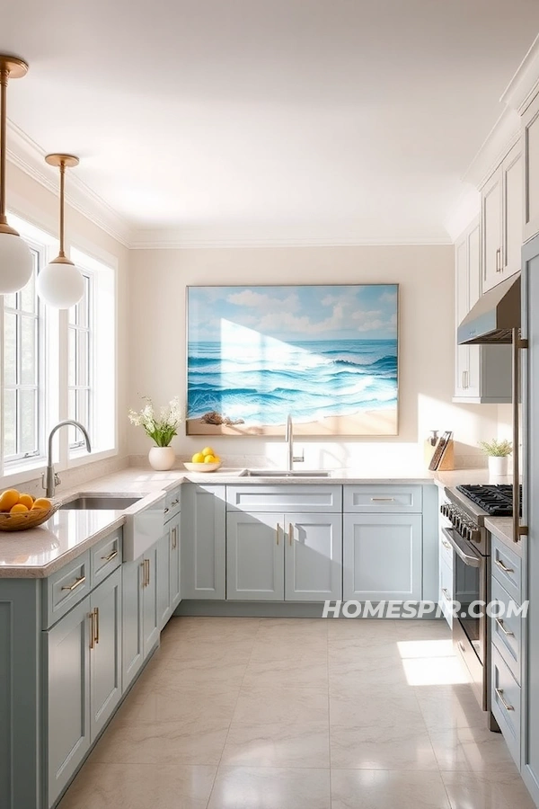 Urban Chic in Coastal Inspired Kitchen