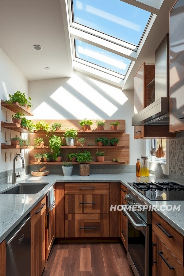 Vertical Herb Gardens in Kitchen Space