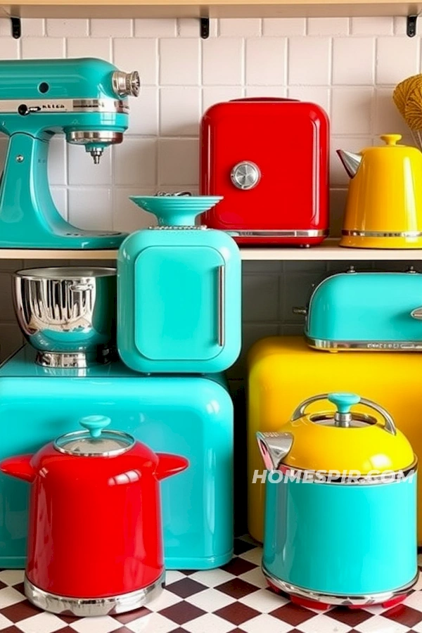 Vibrant 1950s Inspired Kitchen